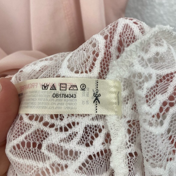 Free People Aries Pink Satin Lace Slip Dress - Picture 13 of 13